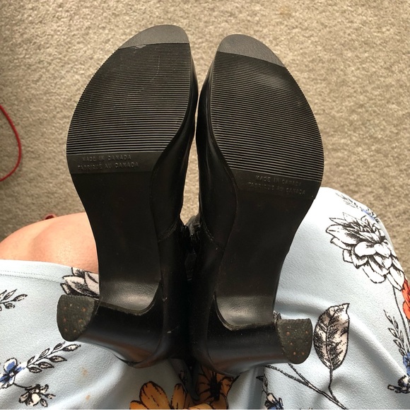 VINTAGE Black Leather boots, ladies size 6.5 - Picture 5 of 6